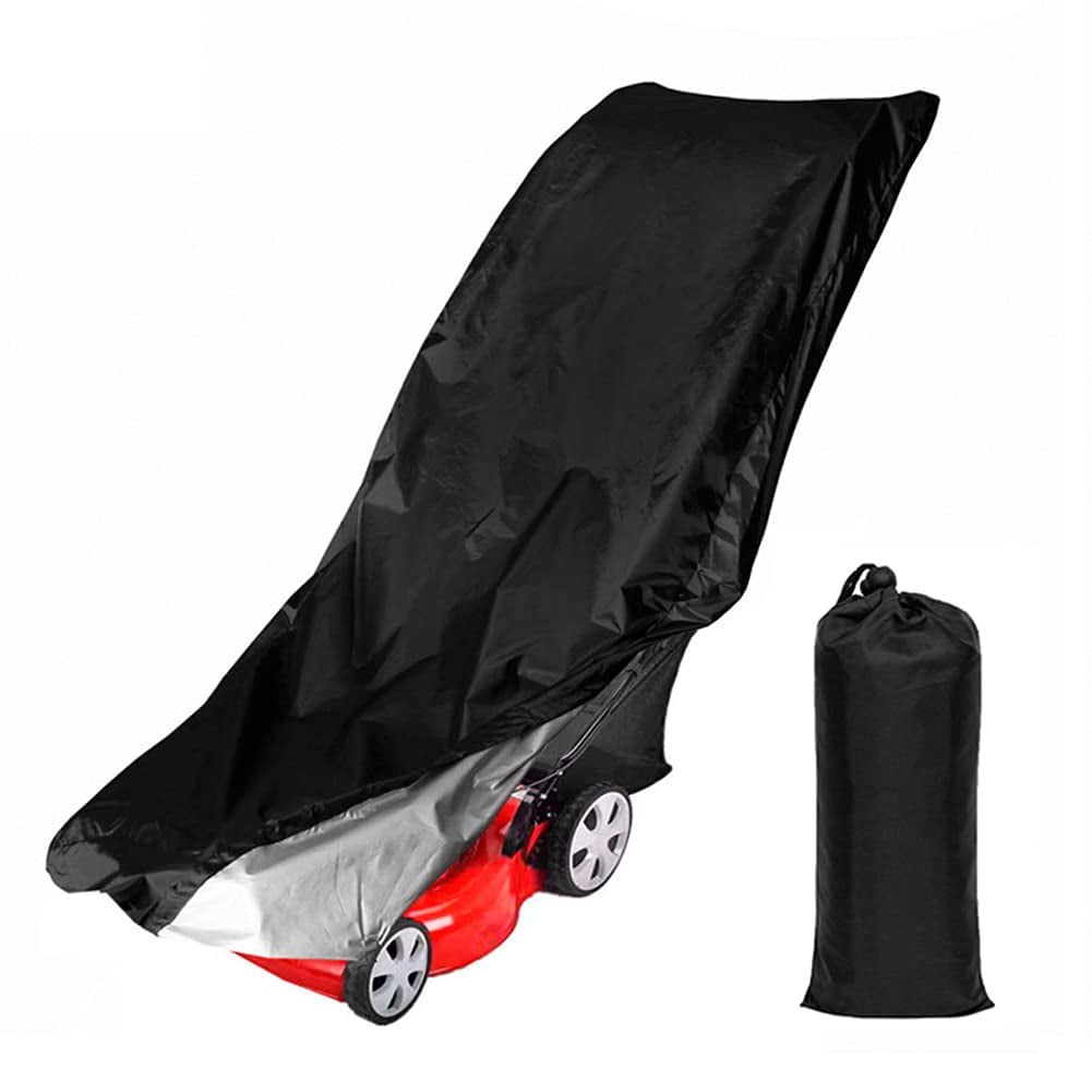 Lawn Mower Cover with Drawstring, Waterproof Push Mower Cover, UV Protection Snow Rain Wind Dust, Storage Bag with Buckle