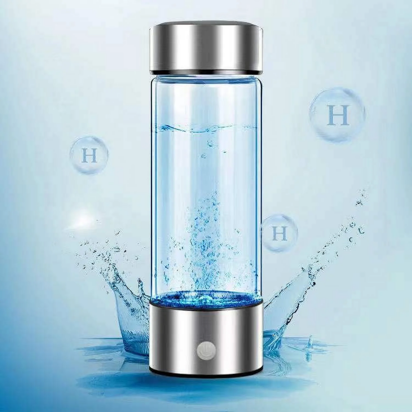 420ml Hydrogen Water Bottle Portable Hydrogen Water Ionizer Machine, USB Rechargeable Hydrogen Water Generator, Hydrogen Rich Water Glass Health Cup for Home Travel