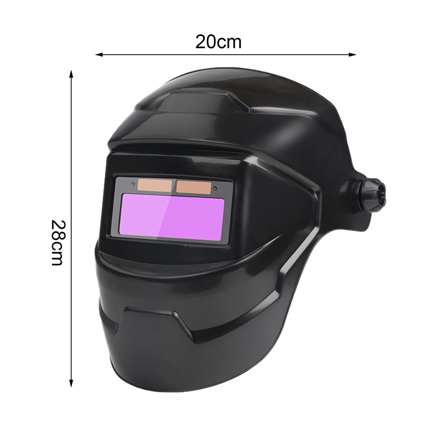 Solar Powered Welding Helmet Auto Darkening, Large Viewing LCD Clear Welding Shield Grinding Hood Safety Gear