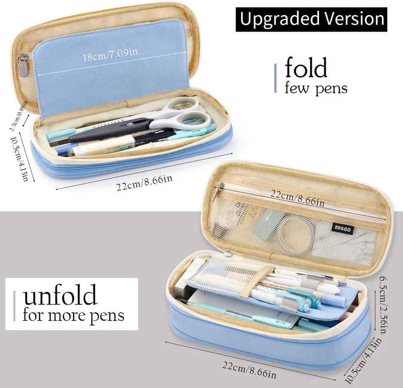 Pencil Pen Case Office College School Big Capacity  High Bag Pouch Holder Box Organizer,Pencil Case Pencil Pouch Handheld Pen Bag Cosmetic Portable Gift for Teens Girls Student