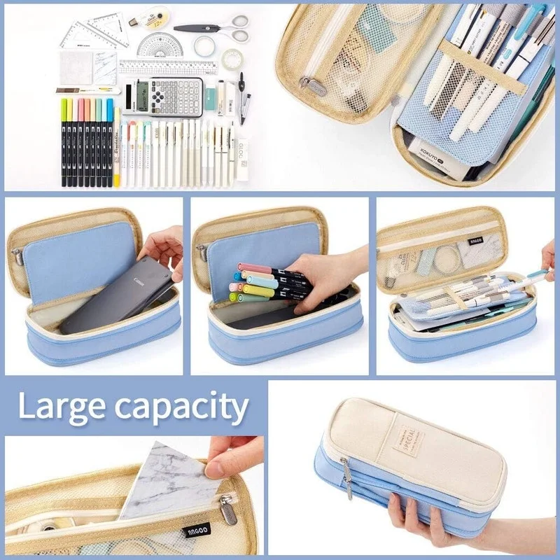 Pencil Pen Case Office College School Big Capacity  High Bag Pouch Holder Box Organizer,Pencil Case Pencil Pouch Handheld Pen Bag Cosmetic Portable Gift for Teens Girls Student
