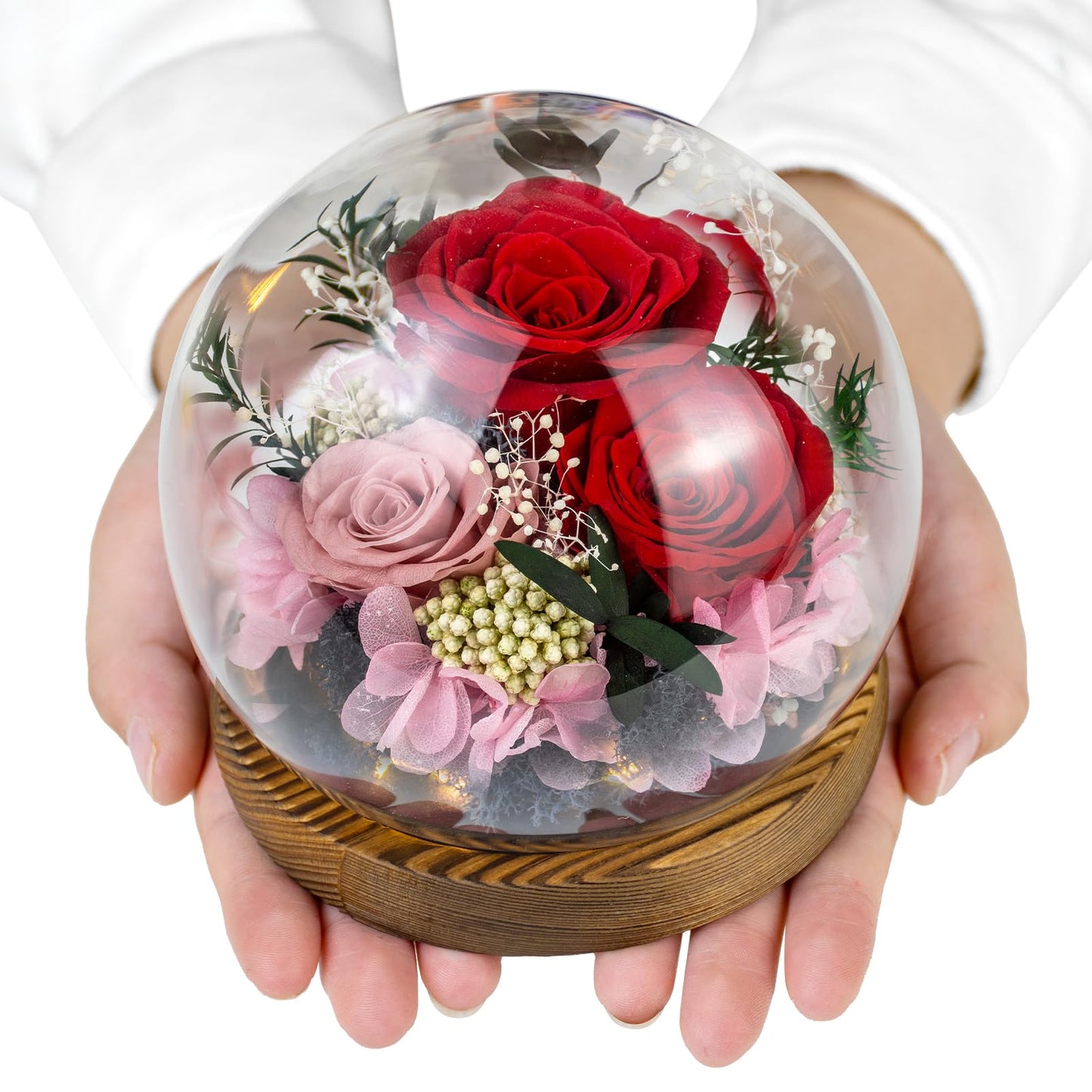 Godboat Forever Rose Gifts for Women, Preserved Rose, Valentines Day Gifts, Valentines Day Decorations, Romantic Gifts for Wife, Rose in Glass Cover Gifts, Birthday Gifts, Wedding Decoration