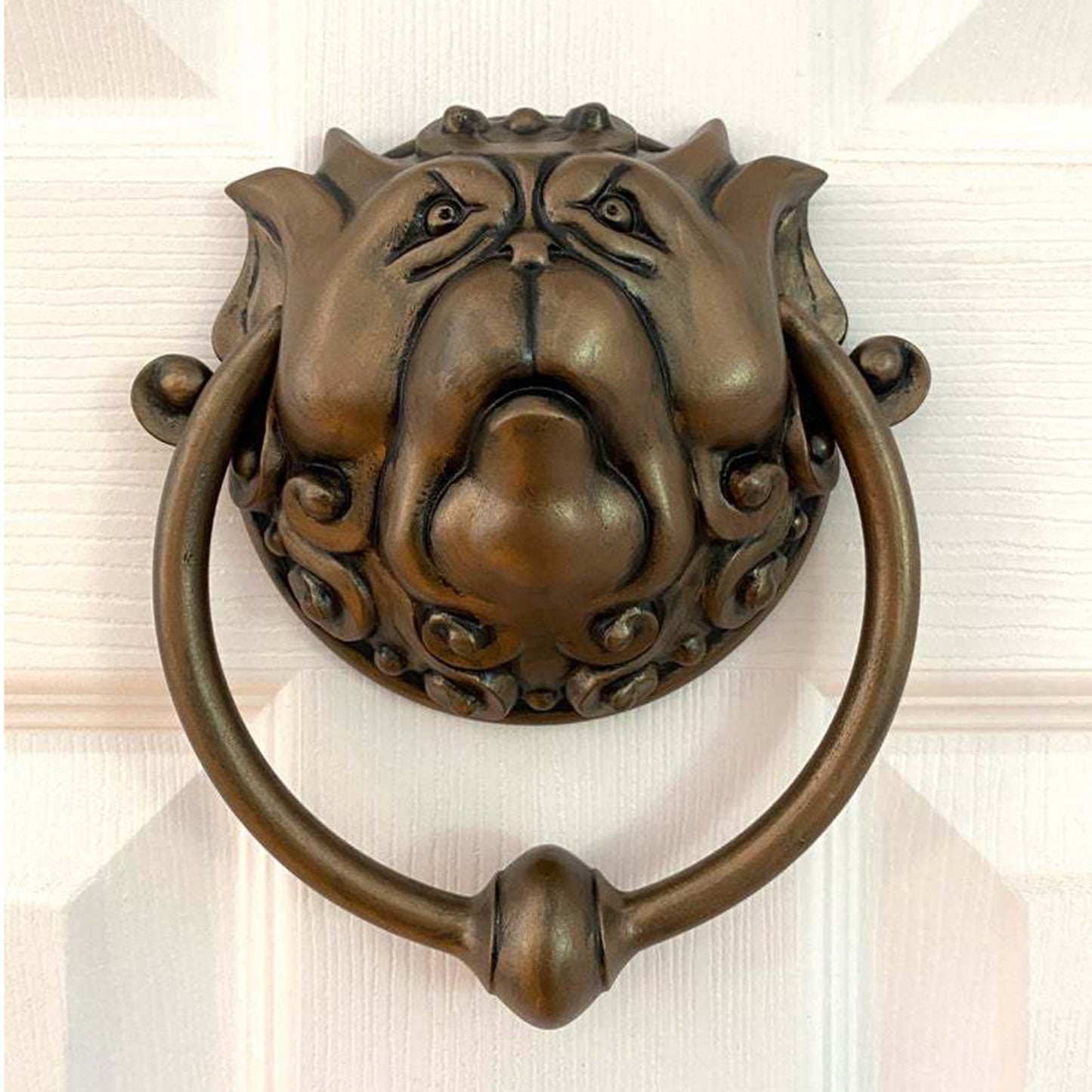 Vintage Door Knocker Vivid Resin Dragon Mouth Gate Handle Ring