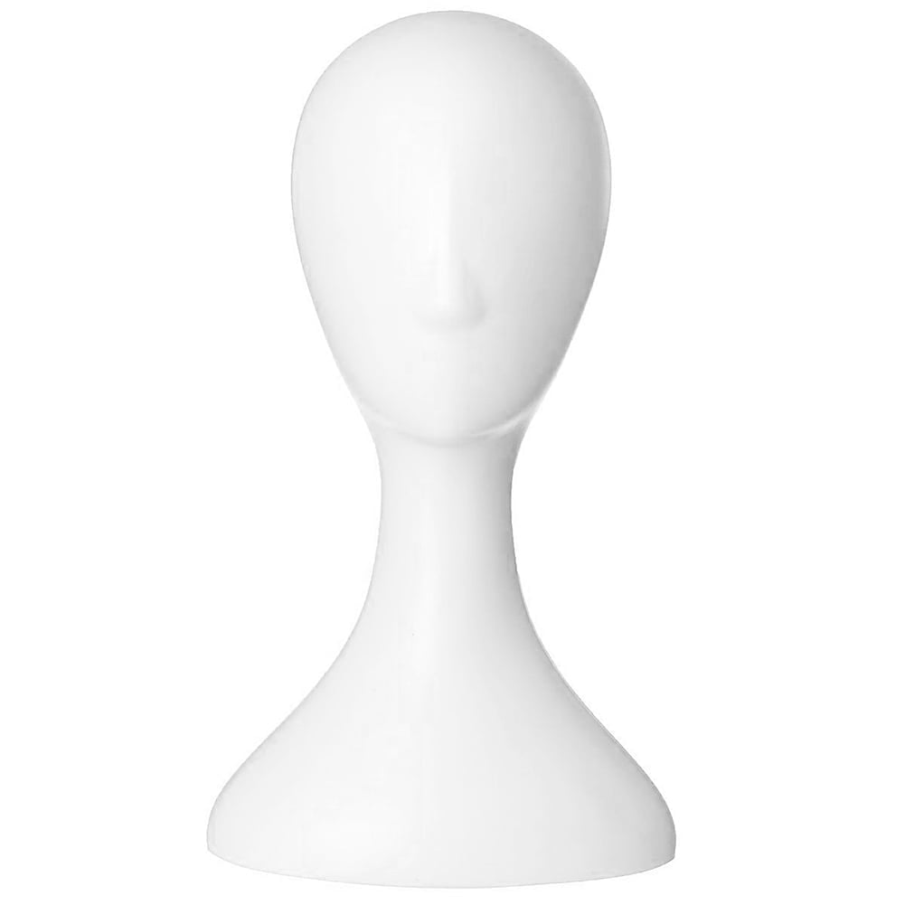 Plastic Head Model, Smooth Surface Fadeless Abstract Mannequin Head Wig Hair Display Stand for Professional Use