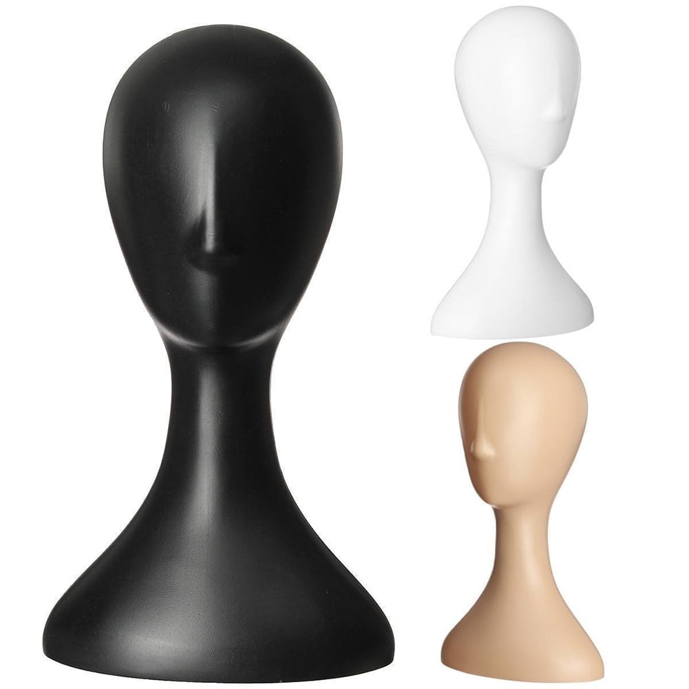 Plastic Head Model, Smooth Surface Fadeless Abstract Mannequin Head Wig Hair Display Stand for Professional Use
