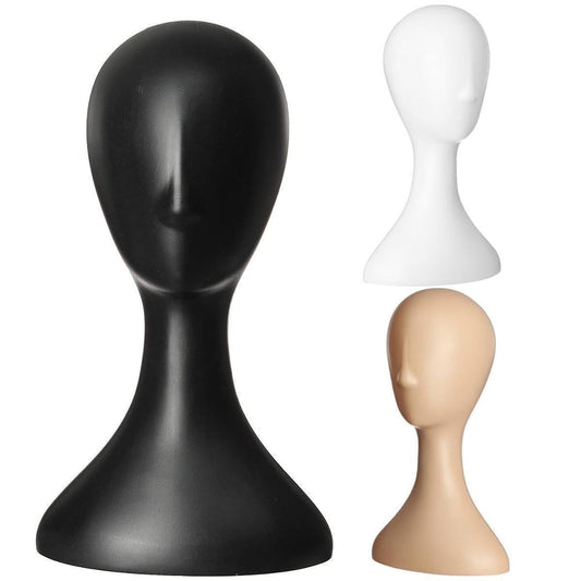 Plastic Head Model, Smooth Surface Fadeless Abstract Mannequin Head Wig Hair Display Stand for Professional Use