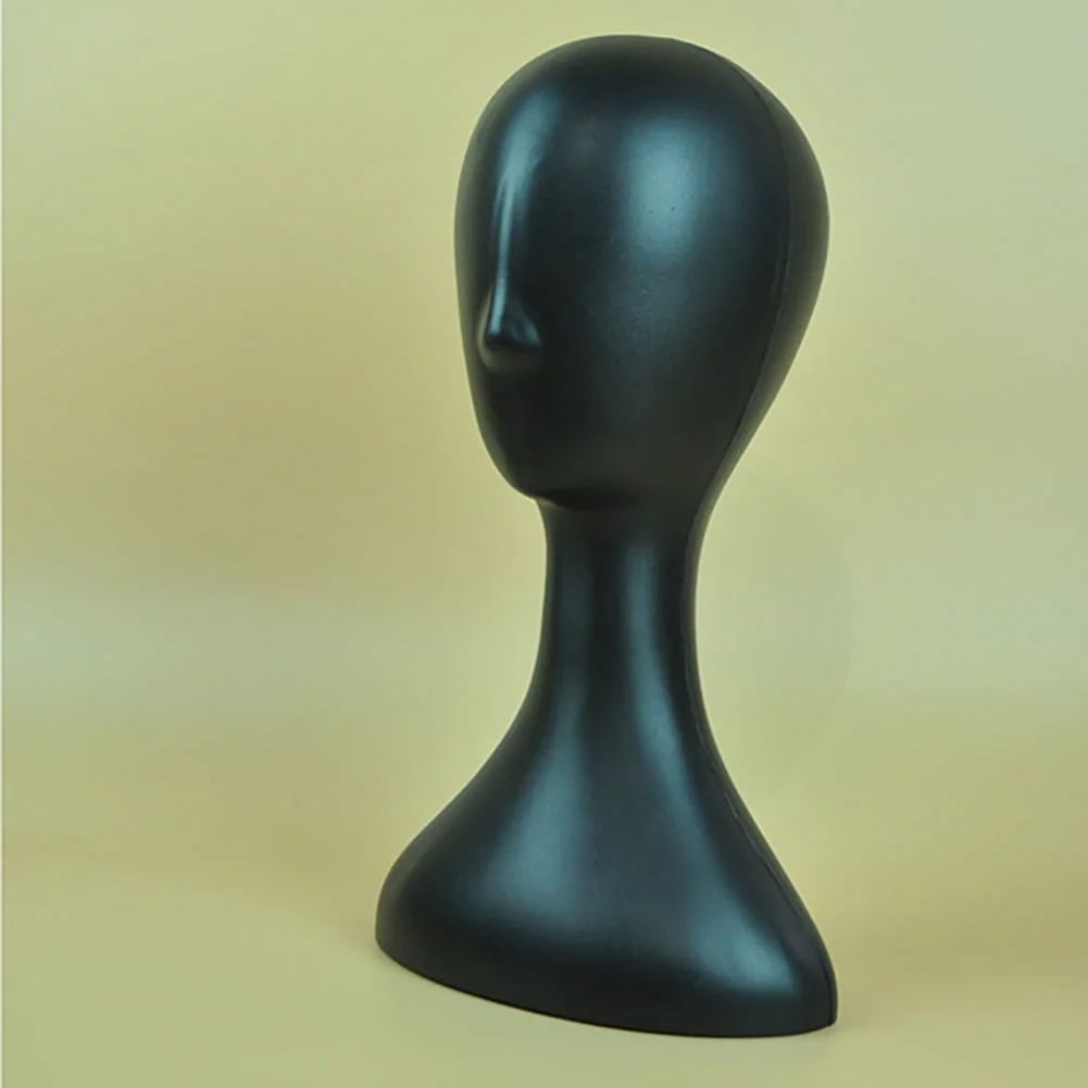 Plastic Head Model, Smooth Surface Fadeless Abstract Mannequin Head Wig Hair Display Stand for Professional Use