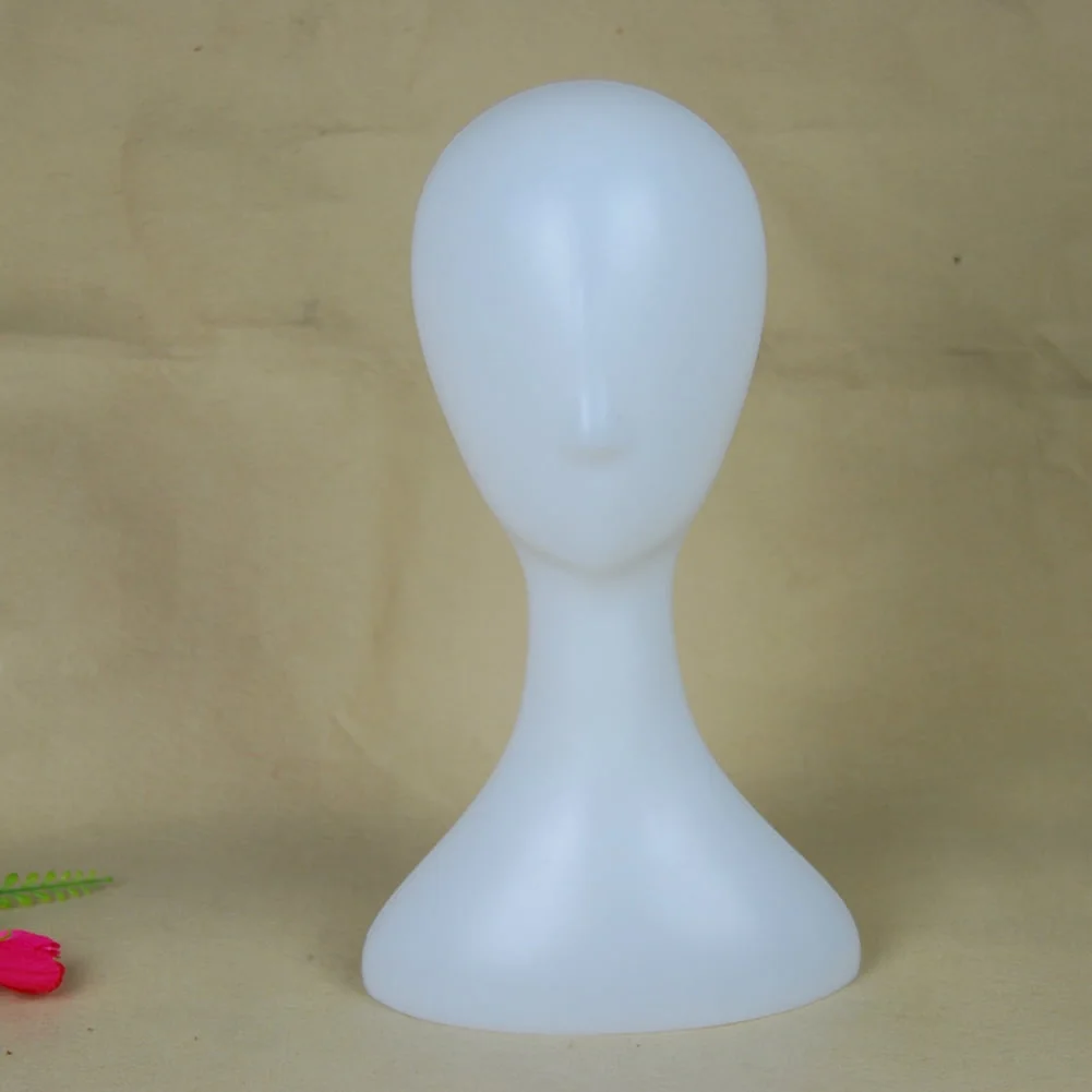 Plastic Head Model, Smooth Surface Fadeless Abstract Mannequin Head Wig Hair Display Stand for Professional Use