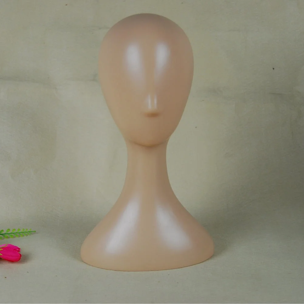 Plastic Head Model, Smooth Surface Fadeless Abstract Mannequin Head Wig Hair Display Stand for Professional Use