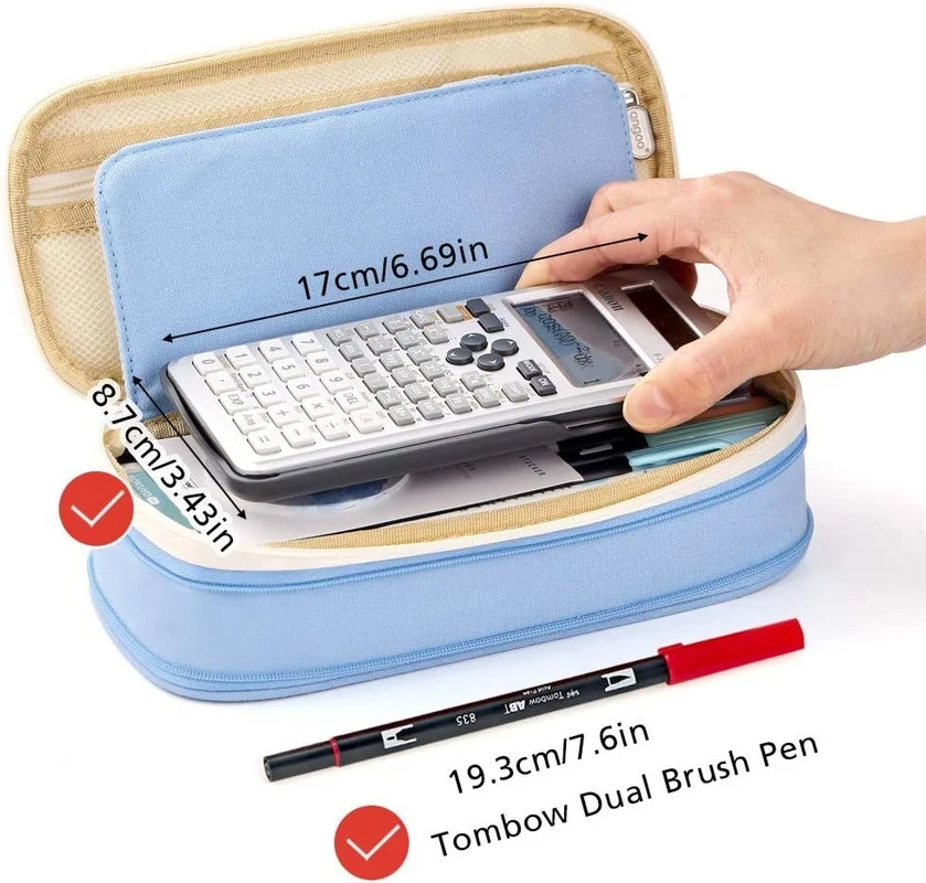 Pencil Pen Case Office College School Big Capacity  High Bag Pouch Holder Box Organizer,Pencil Case Pencil Pouch Handheld Pen Bag Cosmetic Portable Gift for Teens Girls Student