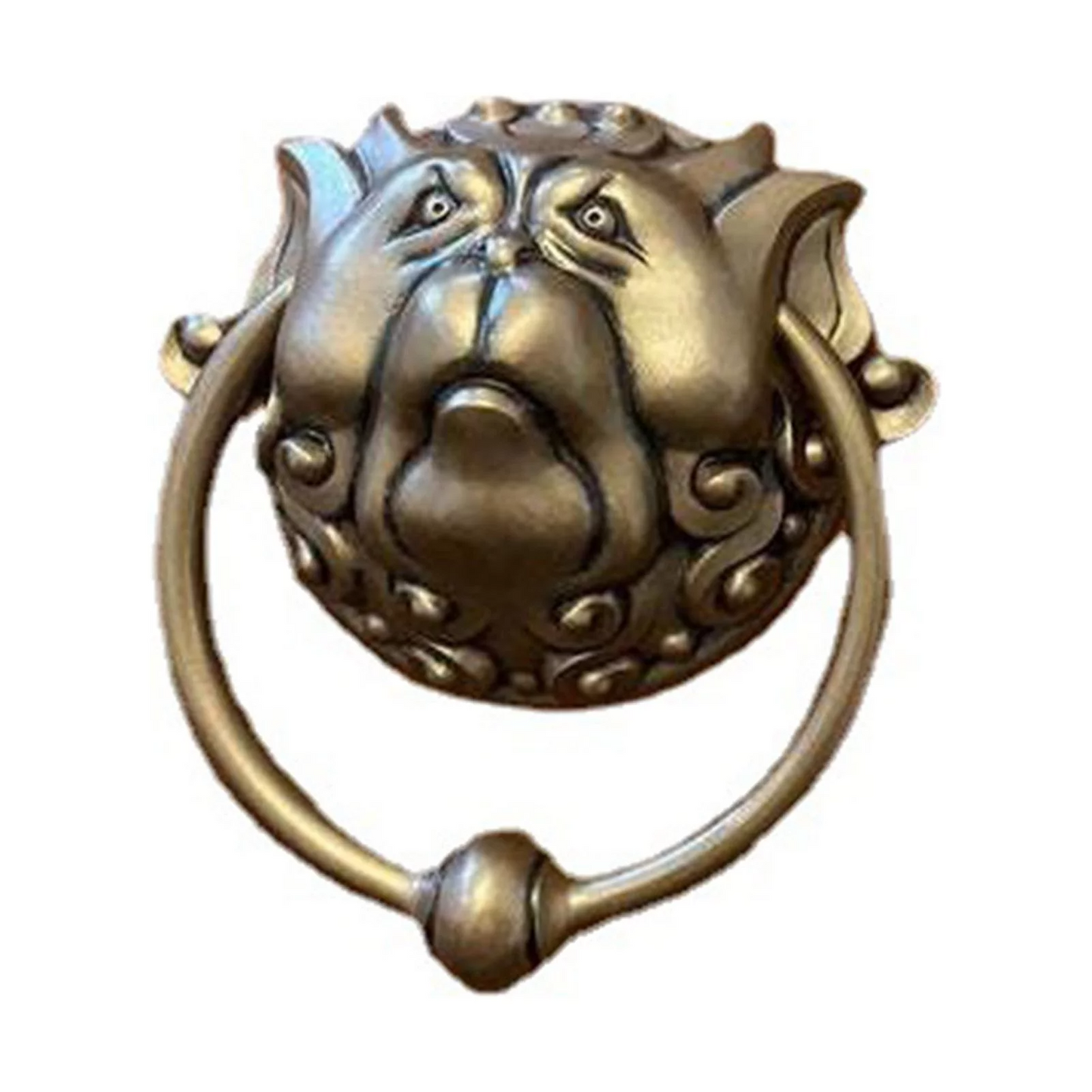 Vintage Door Knocker Vivid Resin Dragon Mouth Gate Handle Ring