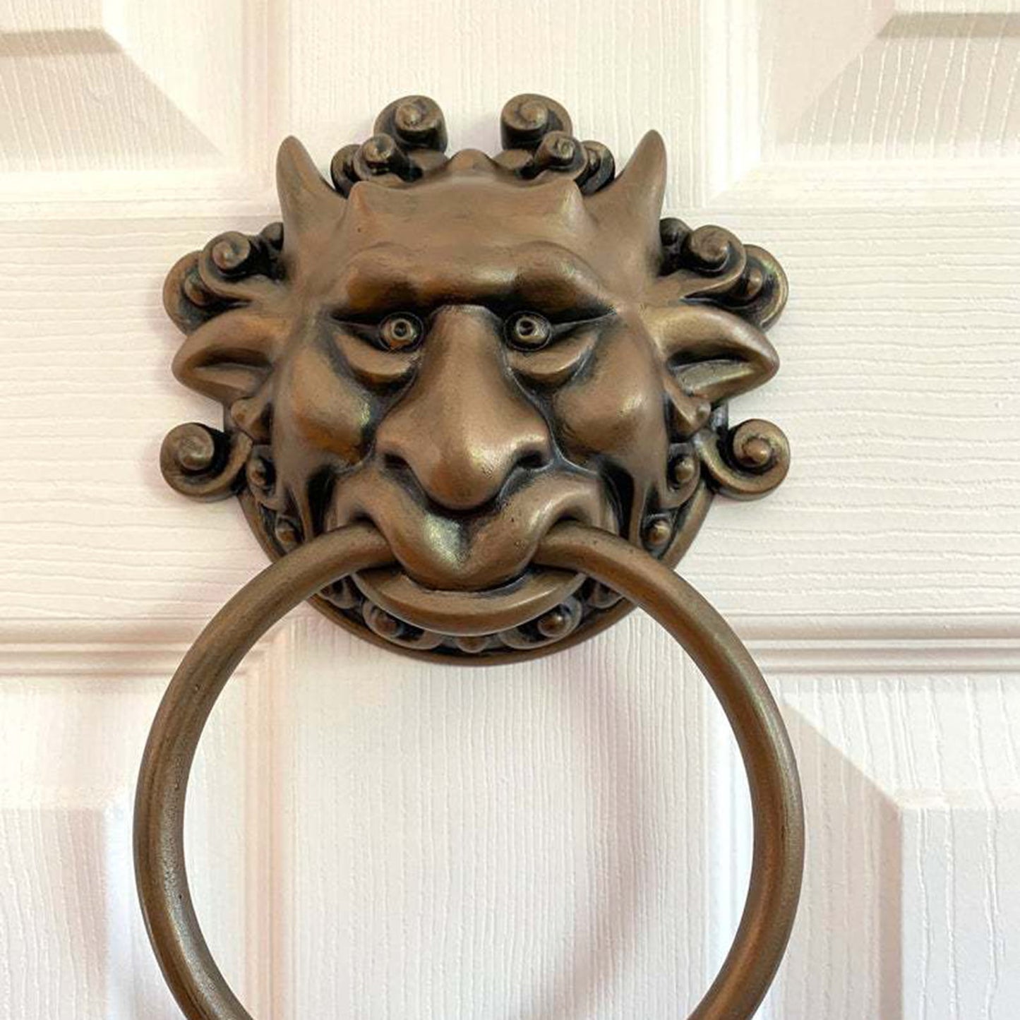 Vintage Door Knocker Vivid Resin Dragon Mouth Gate Handle Ring