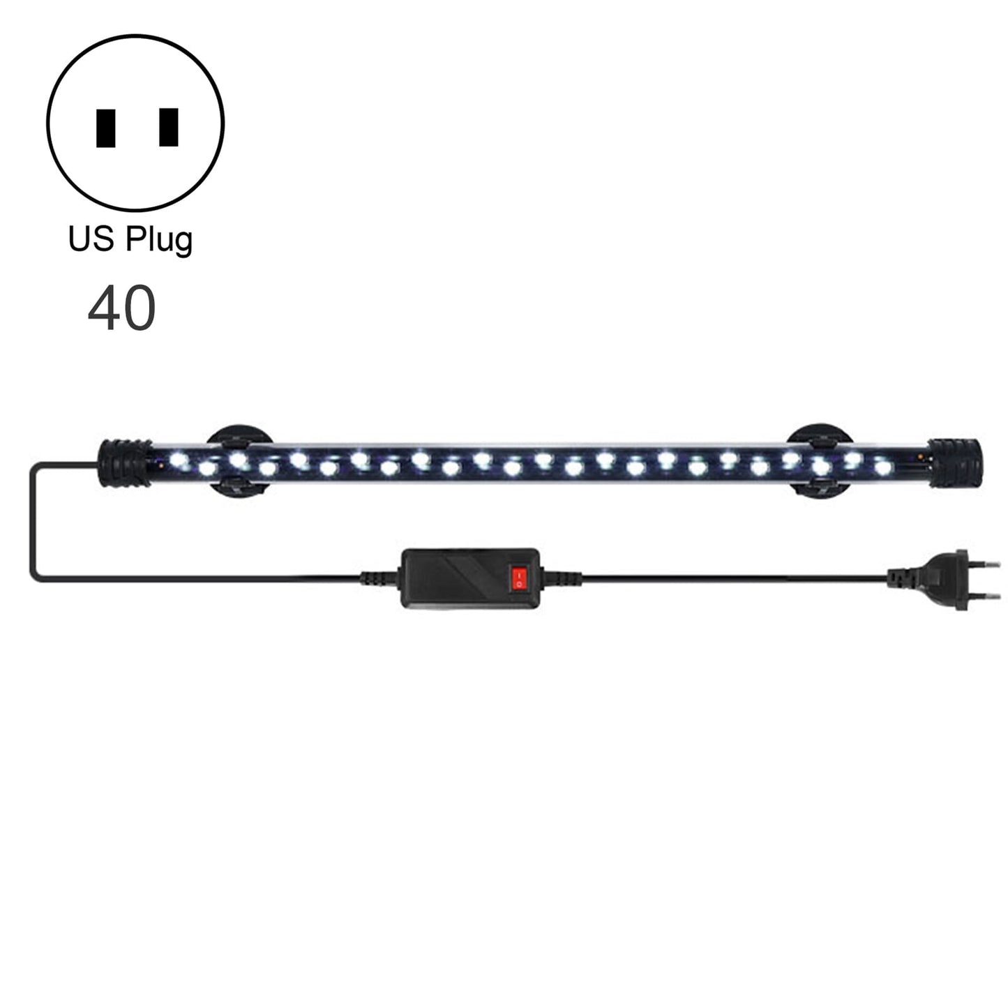 Aquarium Light Fish Tank Underwater Lamp, Multi-Color Light Effect LED Compact Aquariums Lighting Decoration