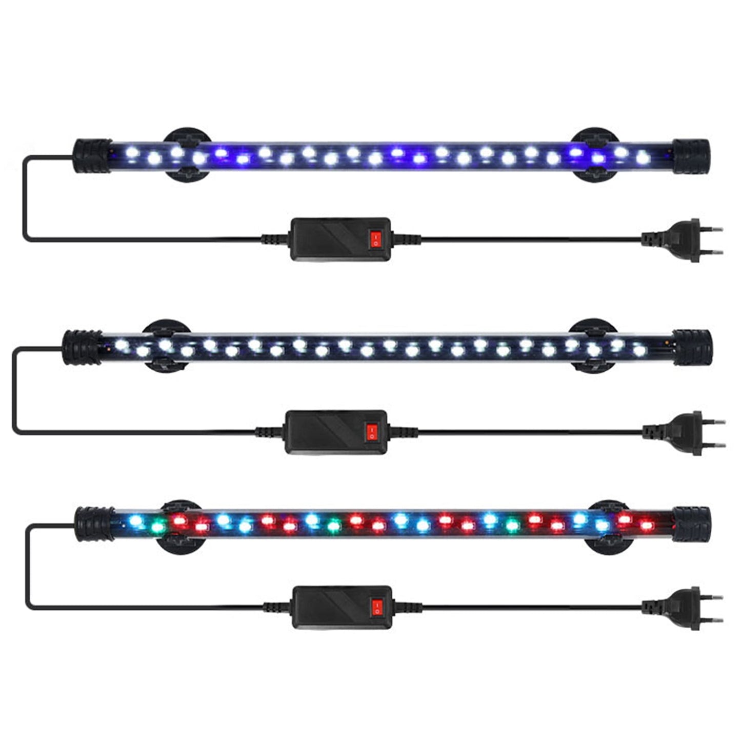 Aquarium Light Fish Tank Underwater Lamp, Multi-Color Light Effect LED Compact Aquariums Lighting Decoration