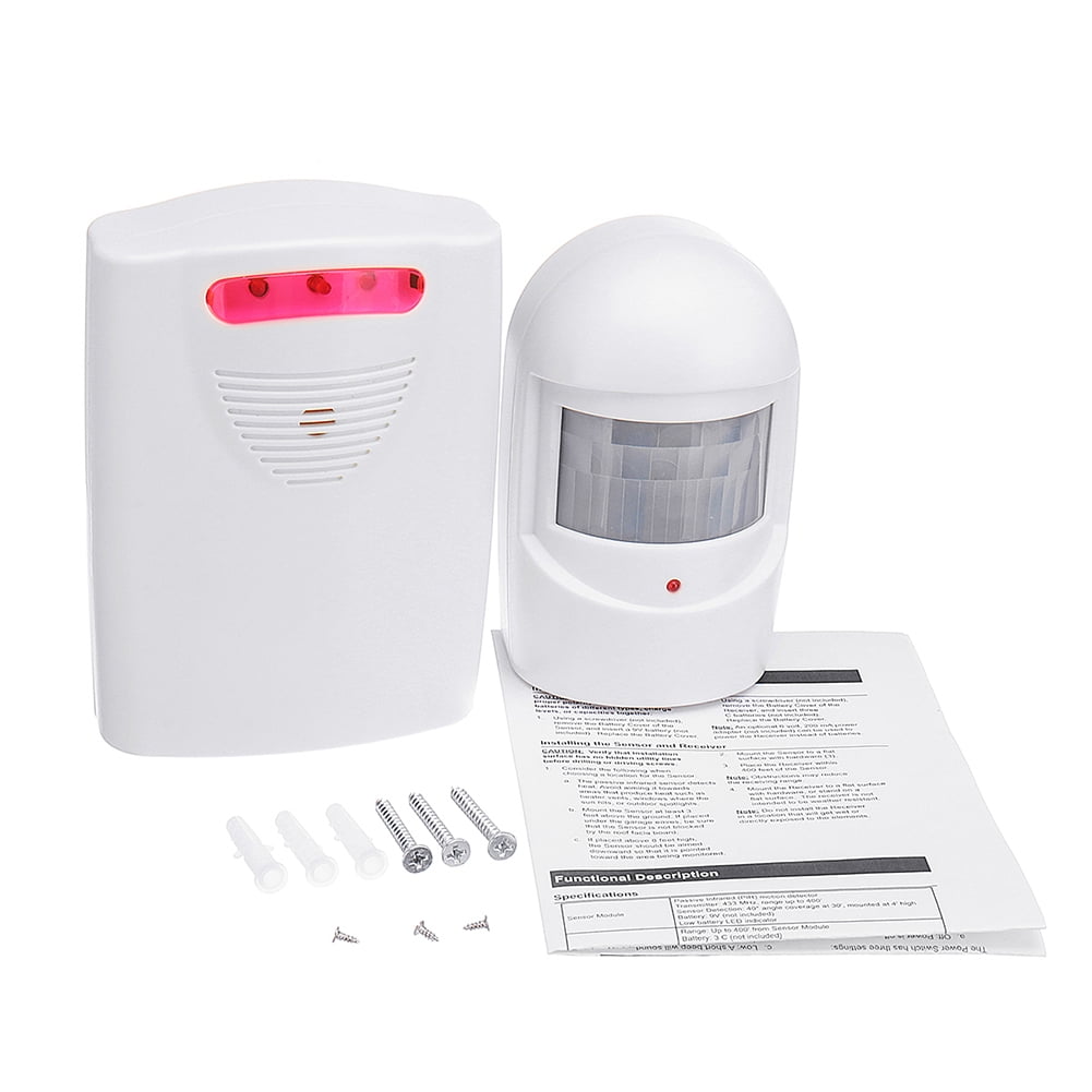 Godboat Wireless Driveway Alarm Alert System Security Garage Intruder PIR Motion Sensor